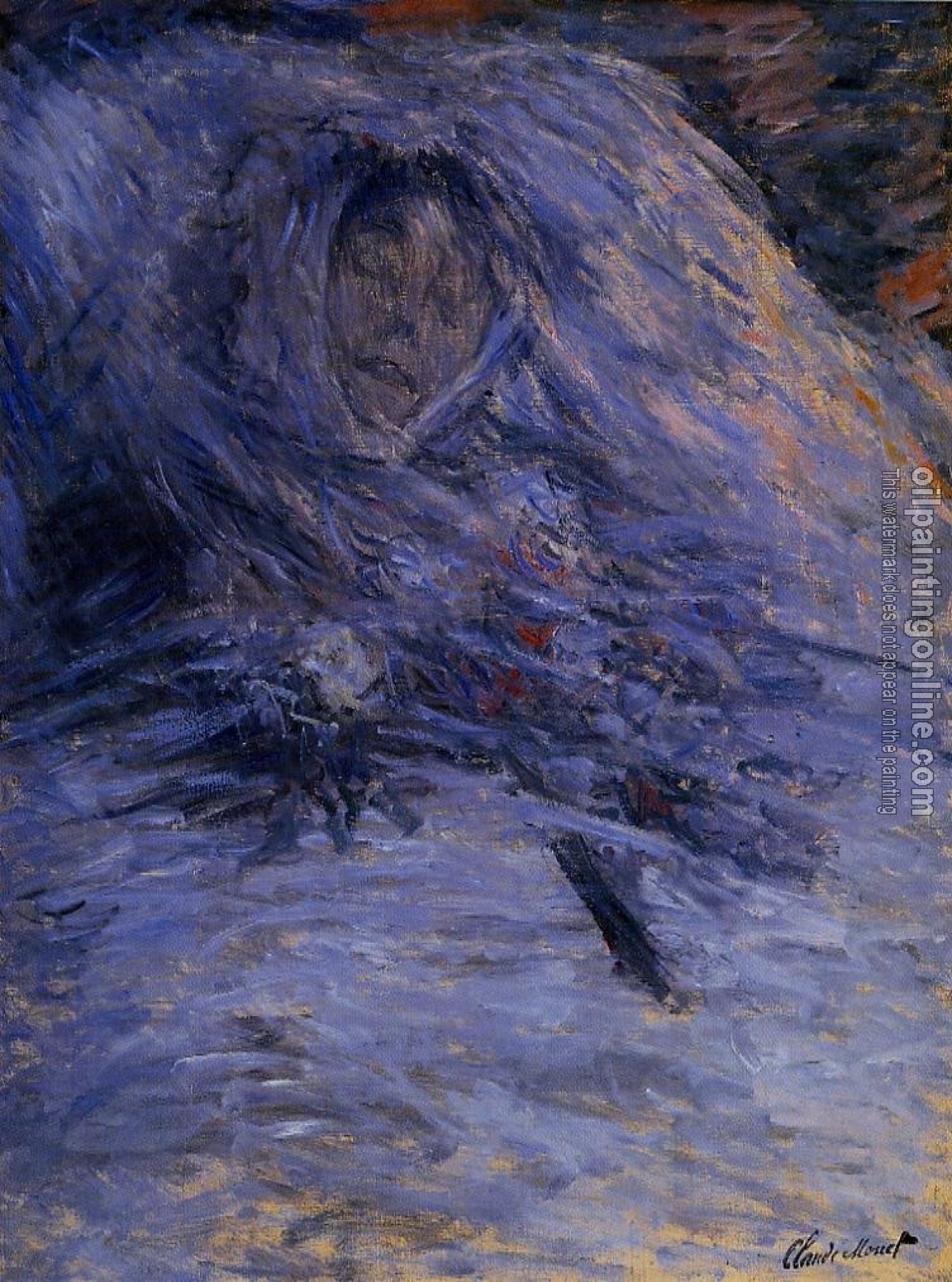 Monet, Claude Oscar - Camille Monet on Her Deathbed